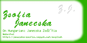 zsofia janecska business card